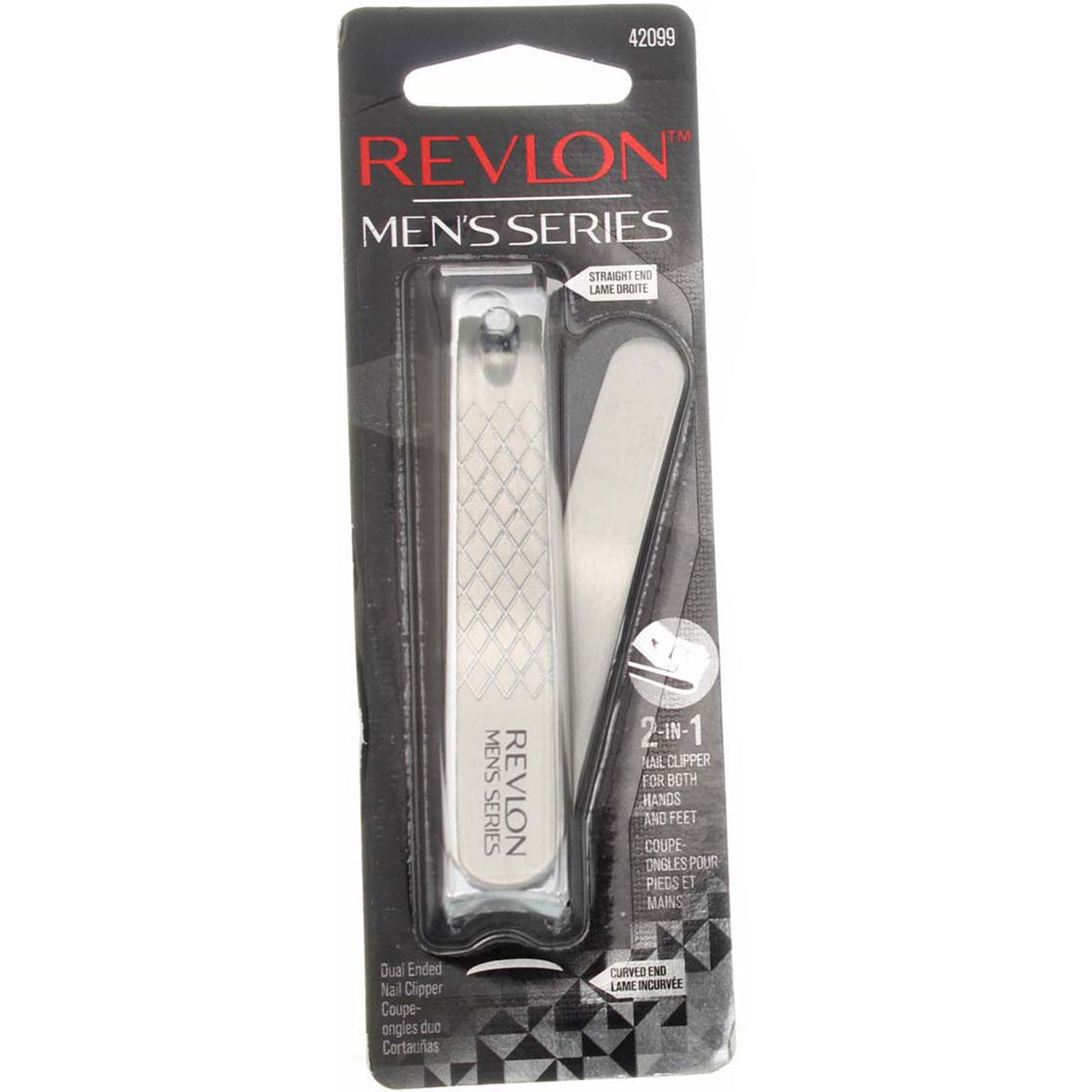 Revlon Catch-All Nail Clipper with Catcher, Stainless Steel Curved