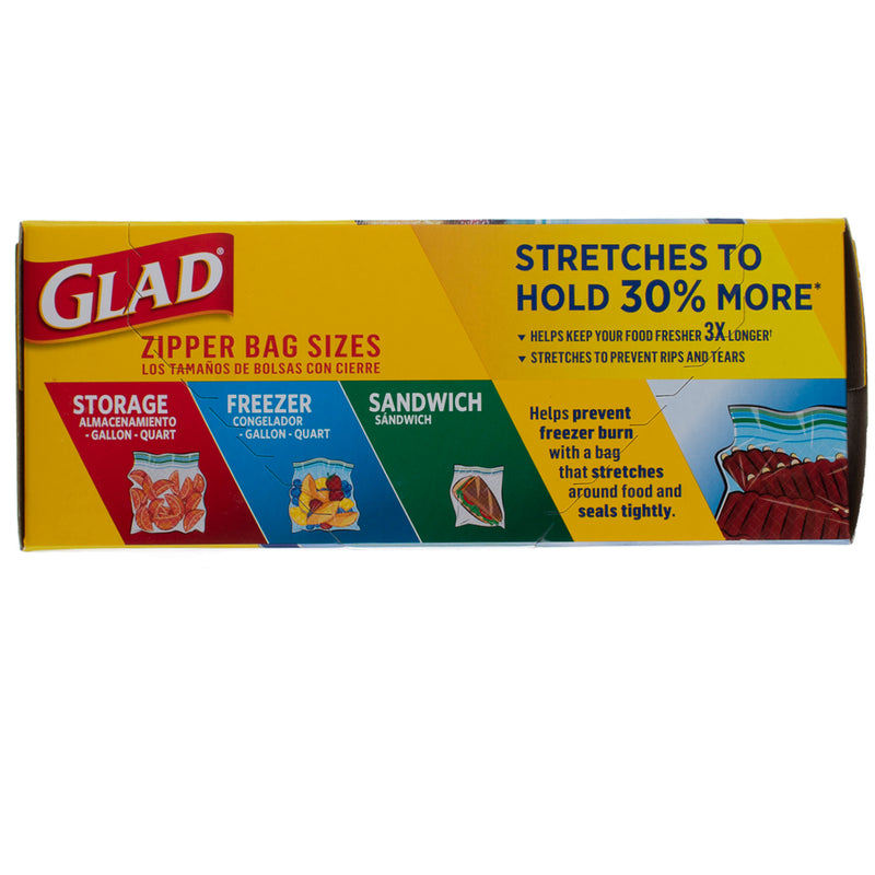 Glad FLEXN SEAL Freezer Storage Plastic Bags, Quart, 35 Count (Pack of 4)