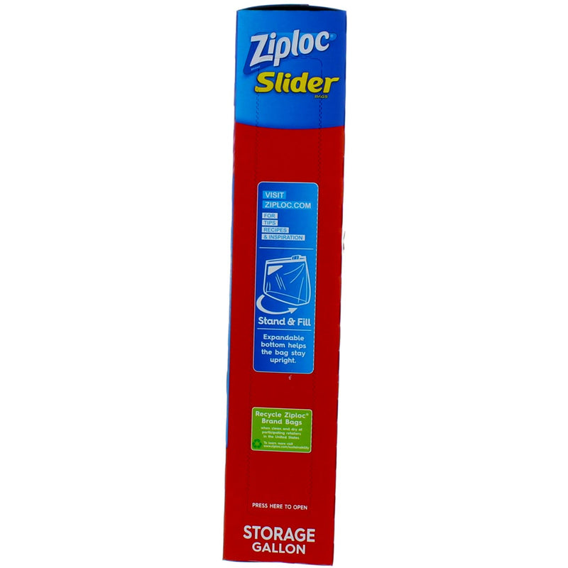 Ziploc, 20 Count, Gallon, Slider Storage Bag