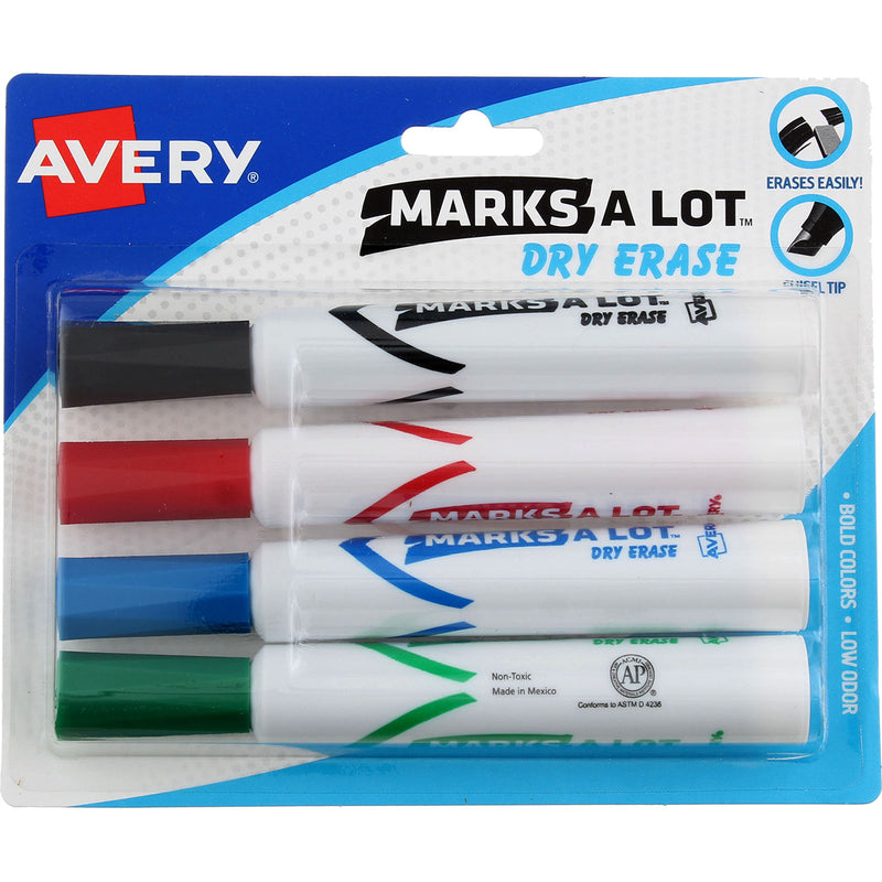 Marks A Lot Desk-Style Dry Erase Marker Value Pack, Broad Chisel